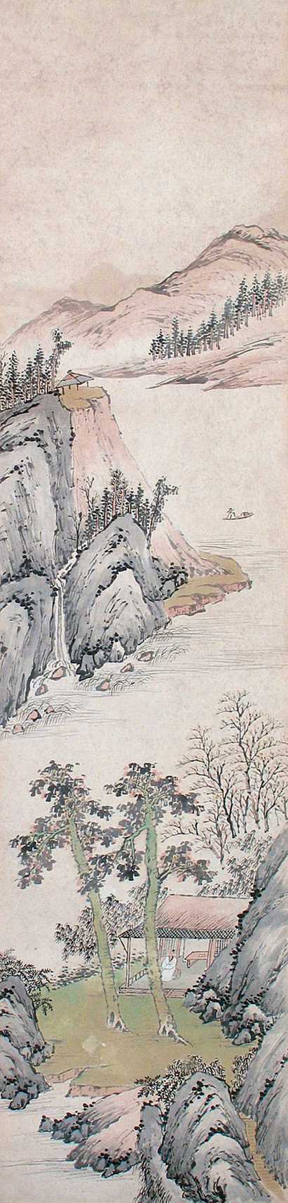 佚名 桐荫诗意 立轴